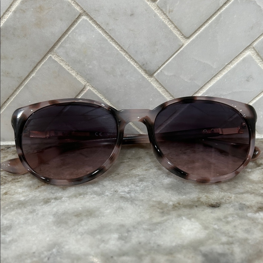J. Crew Translucent Mauve Gradient Round Sunglasses